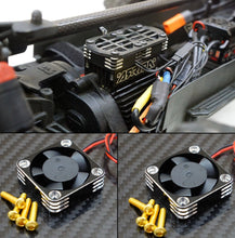 Load image into Gallery viewer, Upgrade Dual 30x30 motor cooling fan mount Arrma Infraction, Vendetta, Big Rock