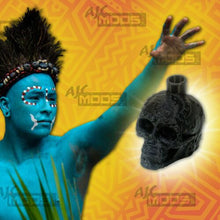 Load image into Gallery viewer, Mayen Death Sifflet Crâne Noir ! Très Loud! Aztèque Fabriqué En USA Effrayant 3D