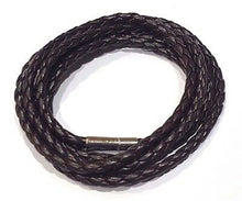 Load image into Gallery viewer, Dk. Brown Handmade Leather Wrap Bracelet Magnetic closure