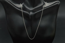 Load image into Gallery viewer, PM150 14K White Solid Gold Cable Chain Pendant Necklace 1.5mm 16" - 22"
