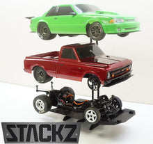 Load image into Gallery viewer, STACKZ 1/10 Scale RC Car Shelf Pit Display Stand Holder for NPRC Drag Cars Rack