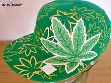 Load image into Gallery viewer, LEAF FLAT PEAK HIP HOP FITTED HAT, ALL SIZES BNWT