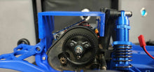 Load image into Gallery viewer, 3" Rear Body Mount Extension & Fan Mount BLUE Traxxas Slash 2wd Drag Car Upgrade