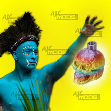 Load image into Gallery viewer, Mayan Death Whistle MULTI-COLOR Skull !VERY LOUD! *Aztec Made In USA* Scary