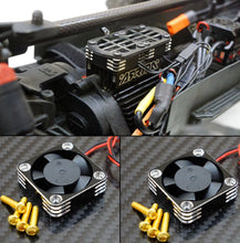 Load image into Gallery viewer, Upgrade Dual 30x30 motor cooling fan mount Arrma Infraction, Vendetta, Big Rock
