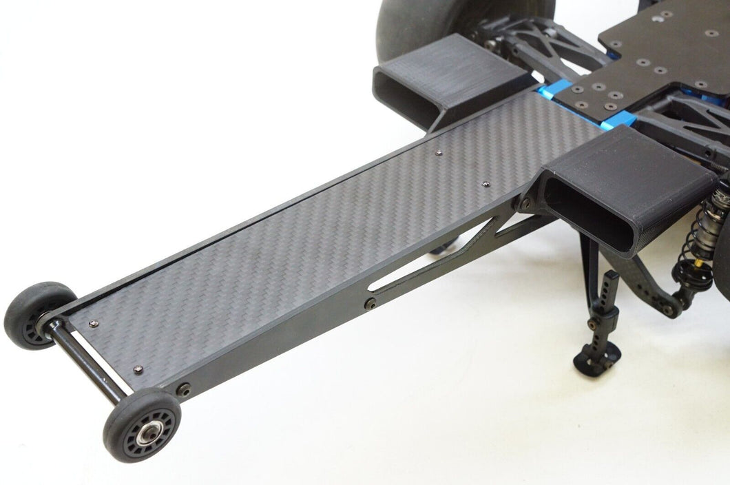 Carbon Fiber Wheelie Bar Aero Plate Upgrade for Team Associated DR10M NPRC Drag