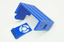 Load image into Gallery viewer, 3&quot; Rear Body Mount Extension &amp; Fan Mount BLUE Traxxas Slash 2wd Drag Car Upgrade
