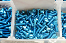 Load image into Gallery viewer, Premium M3 Blue Aluminum Screws for RC Car - 10pc Metric Button Head &amp; Flat Head
