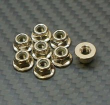 Load image into Gallery viewer, Silver M4 Nyloc Wheel Nut  Nylon (4mm) 1/10 RC Car Traxxas Slash NPRC Drag (8pc)
