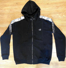 Load image into Gallery viewer, Time is Money urban hiphop tracksuit, jogging set bling black silver foil sports
