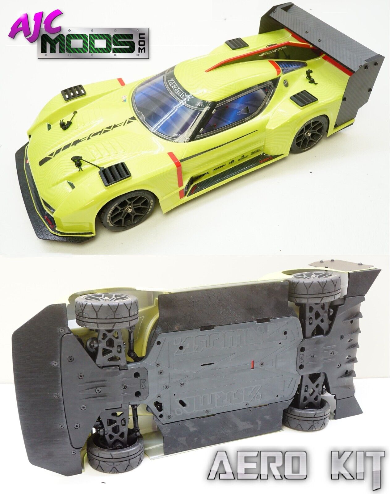 Aero Kit Underbody Pan Ground Effects Upgrade for Arrma Vendetta