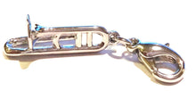 Load image into Gallery viewer, New 3D Trombone Charm / Pendant Silver- Rhodium Plated
