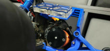 Load image into Gallery viewer, 3&quot; Rear Body Mount Extension &amp; Fan Mount BLUE Traxxas Slash 2wd Drag Car Upgrade
