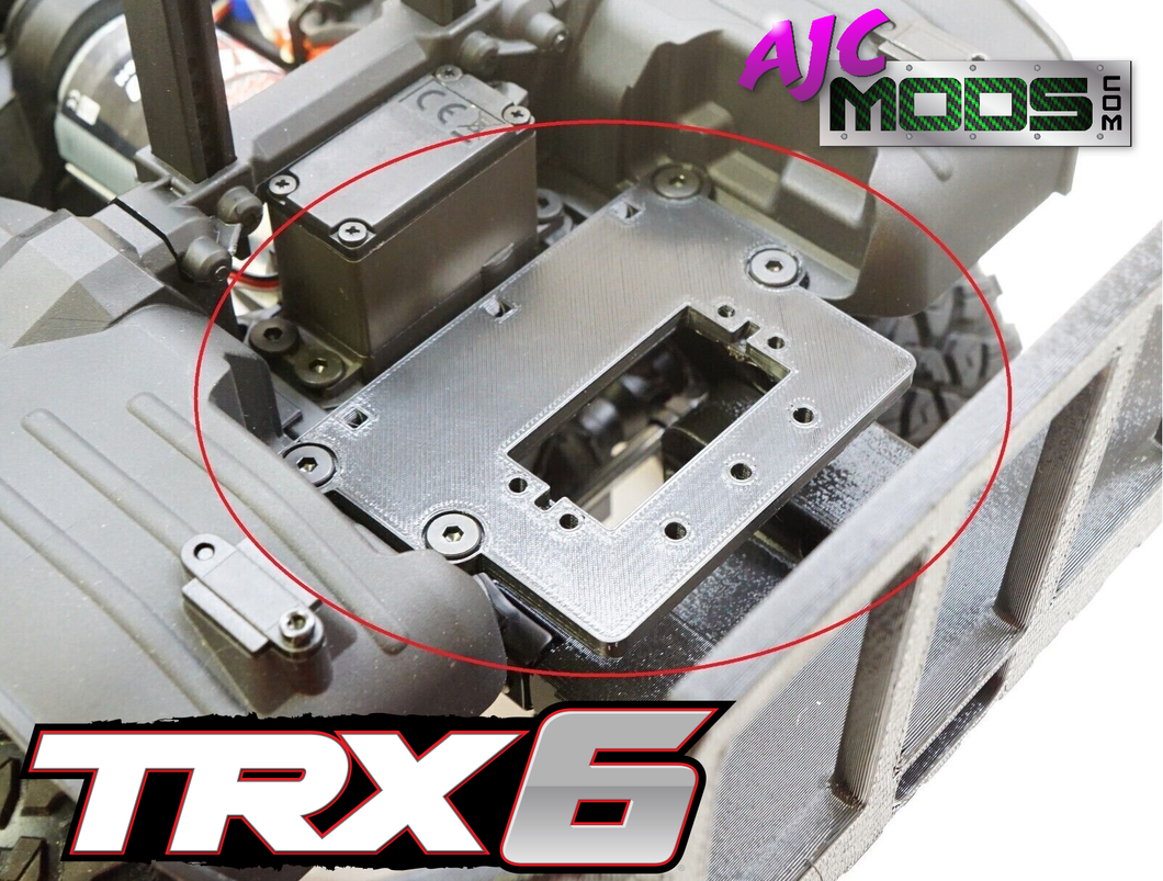 Front Servo Winch Mount For Traxxas TRX-6 Flatbed Hauler 360 Degree Winch Plate