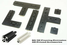 Load image into Gallery viewer, 80/20 Aluminium Encadrement Extrusion 3D Imprimé Pièces 2x 90 Degrés Coude
