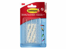 Load image into Gallery viewer, 3M Command 20 Pack Clear Self Adhesive Damage Free Decorating Hooks Clips Fairy
