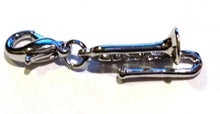 Load image into Gallery viewer, New 3D Trombone Charm / Pendant Silver- Rhodium Plated
