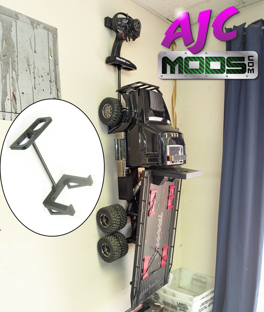 STACKZ Wall Mount Display Rack Holder for Traxxas TRX6 Ultimate RC Hauler 1/10