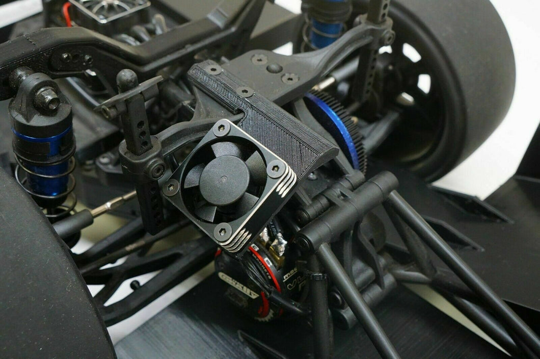 Motor Cooling Fan Mount (30x30mm) Black for Team Associated DR10 NPRC AJCMods