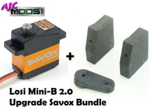 Load image into Gallery viewer, Upgrade Savox SH-0264MG metal gear Micro Servo w/ Mounts for Losi Mini-B 2.0 RC
