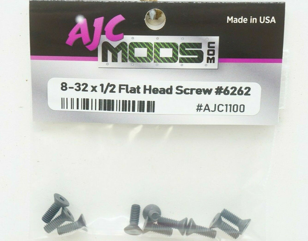 AJCMods 8-32 x 1/2 Tête Plate Screws pour Équipe Losi 8ight 2.0 3.0 4.0