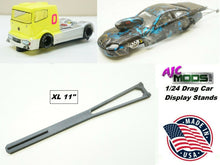 Load image into Gallery viewer, 1/24 Scale Drag Slot Car Display Stands, Work Bench (X-Large 11&quot; Long Model)
