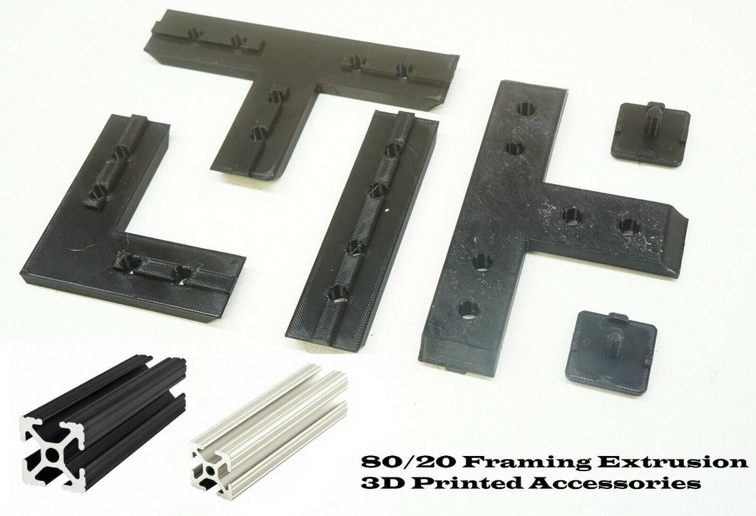 80/20 Alluminio Inquadramento Estrusione 3D Stampato Parti 2x 90 Gradi Gomito
