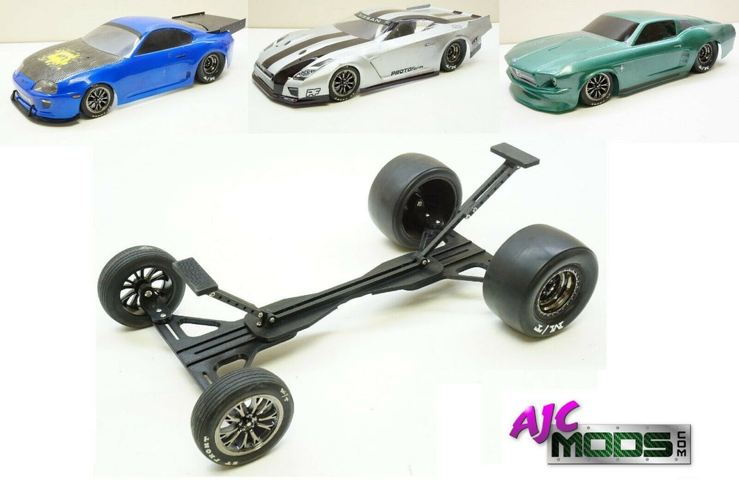 Dragos RC Car Display Roller Chassis NPRC No Prep Drag Racing 1/10 Scale Bodies
